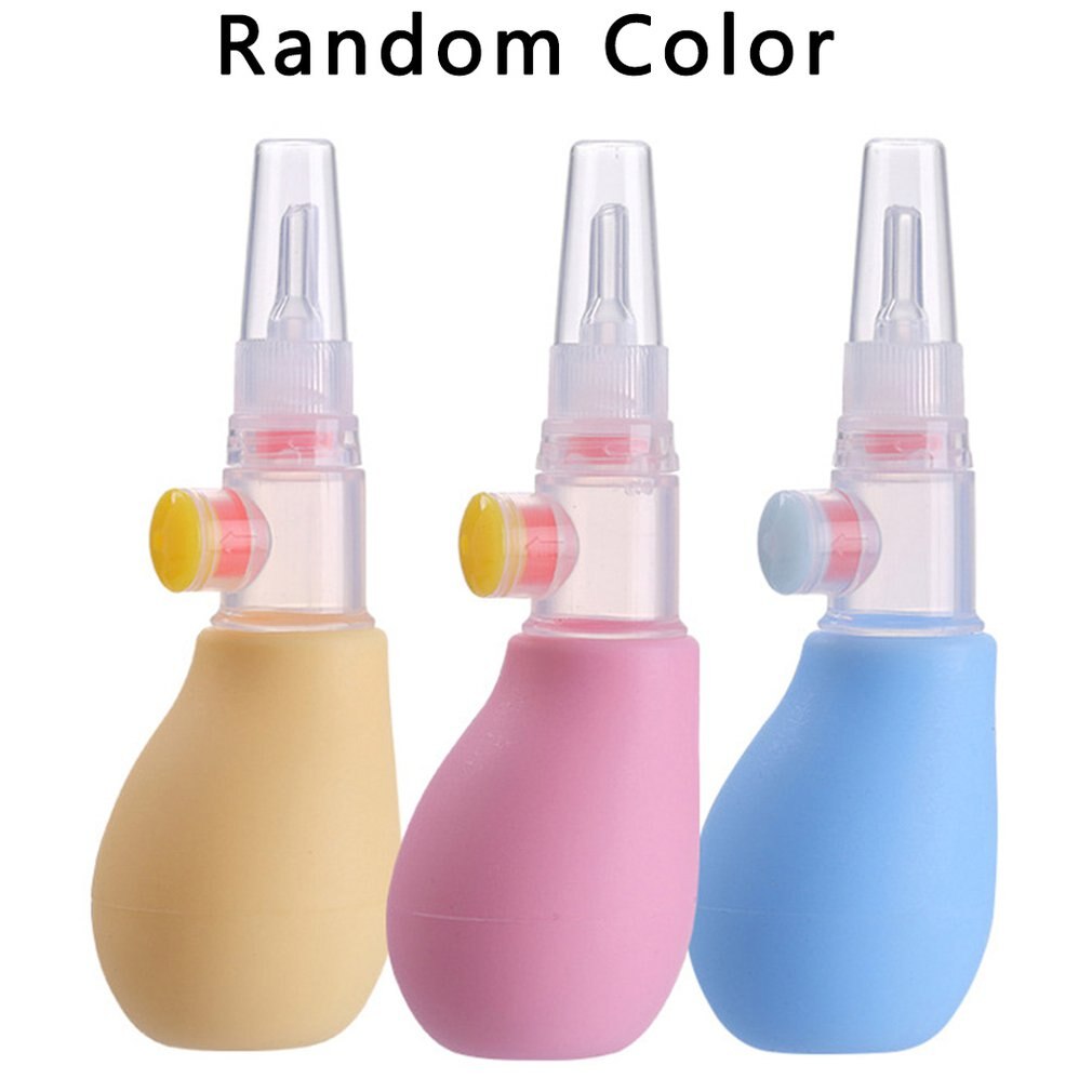 Nariz do bebê aspirador nasal aspirador nasal manual de silicone dispositivo de sucção nasal infantil anti-retrofluxo aspirador nasal: Default Title