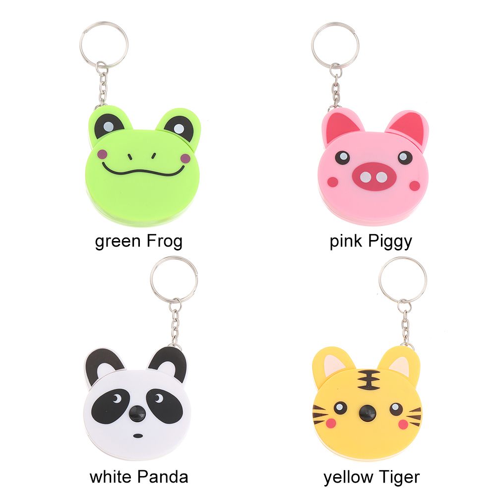 100Cm Leuke Intrekbare Meetlint Kawaii Dier Roll Automatische Naaien Meetlint Heerser Meetlint Sleutelhanger Huishouden