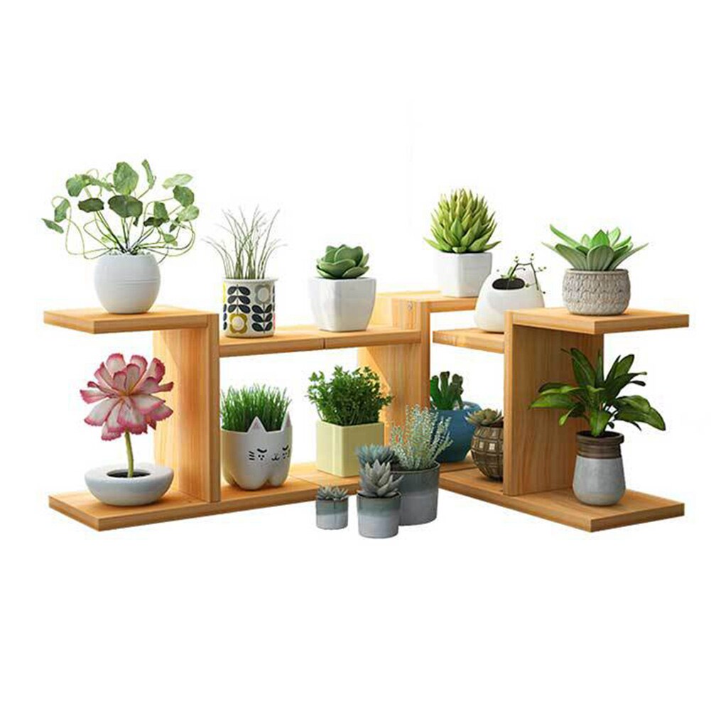 Houten Plant Stand 4 Tier Verticale Plank Bloem Display Rack Thuis Outdoor Bloempot Houder Voor Tuin Patio Balkon Slaapkamer