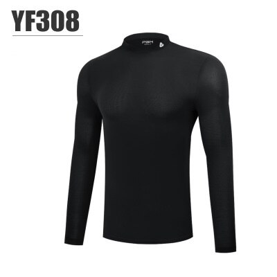 Golfklær til #39 solbeskyttelsesskjorte issilke tights langermet t-skjorte anti-uv treningsundertøy skjorter golf sportsklær: Stil 2 svart / Xl