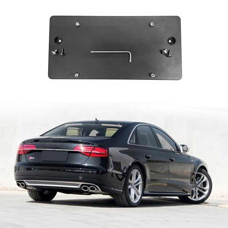 Kit de montaje de marco de soporte de placa de matrícula trasera para-A8/A8L / S8 + tornillos + llave completamente nueva