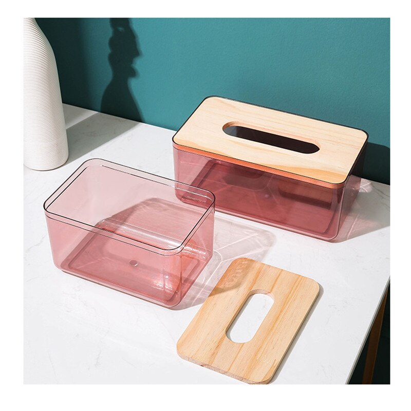 Home Desktop Tissue Storage Box Transparent Dustproof Wet Wipes Dispenser Napkin Holder Storage Case For Home Office Car