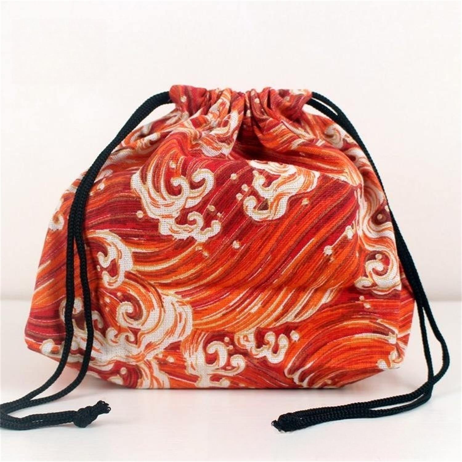 Lunch Bag Cat Polar Bear Lunch Box Drawstring Picnic Tote Eco Japanese Style Small Handbag Dinner Container Food Storage Bags