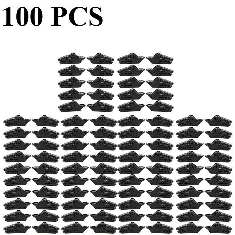 10-100pcs Selling Tents Awning Wind Rope Clamp Awnings Plastic Tents Accessories Outdoor Camping Windproof Tent Crocodile Clip