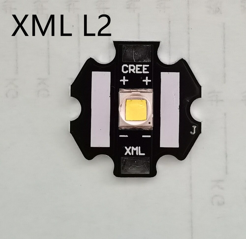 Diode émetteur LED haute puissance, CREE XML XM-L XML-L2 T6, U2, 10W, blanc froid, avec PCB de 20mm, pour bricolage, 1 pièce: XML L2