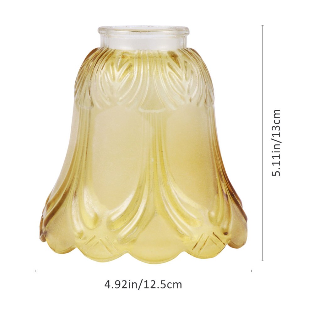 European Style Glass Lampshade Replaceable Lamp Shade Golden Transparent Lampshade Table Light Cover Living Room Decorations