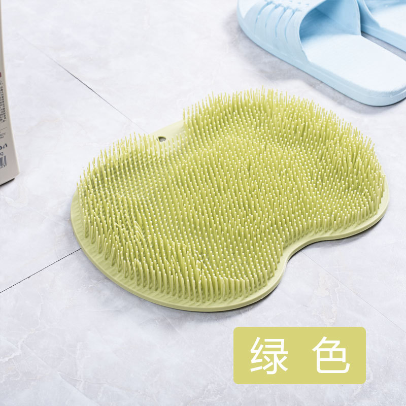 Siliconen Voet Wassen Borstel Bad Voetmassage Pad Mat Douche Massage Badkamer Antislip Badmat Anti Slip Pad voor Voet Wassen: Green