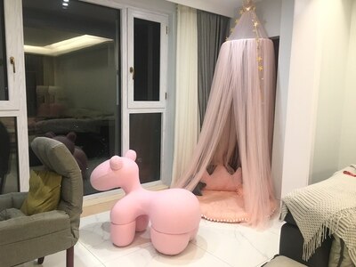 Crown Kids Play Tent Hanging Lace Bedding Round Dome Bed Canopy Bedcover Net Curtain Home Bed Castle Folding Tents for Kids INS