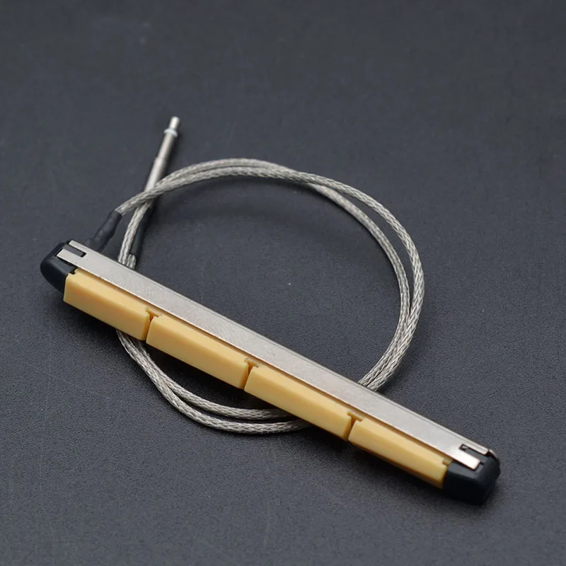 Transductor bajo puente, pastilla piezoeléctrica de cerámica, instrumentos de cuerda para guitarras acústicas de 4/6 cuerdas, bajo, 1 ud.: Blanco