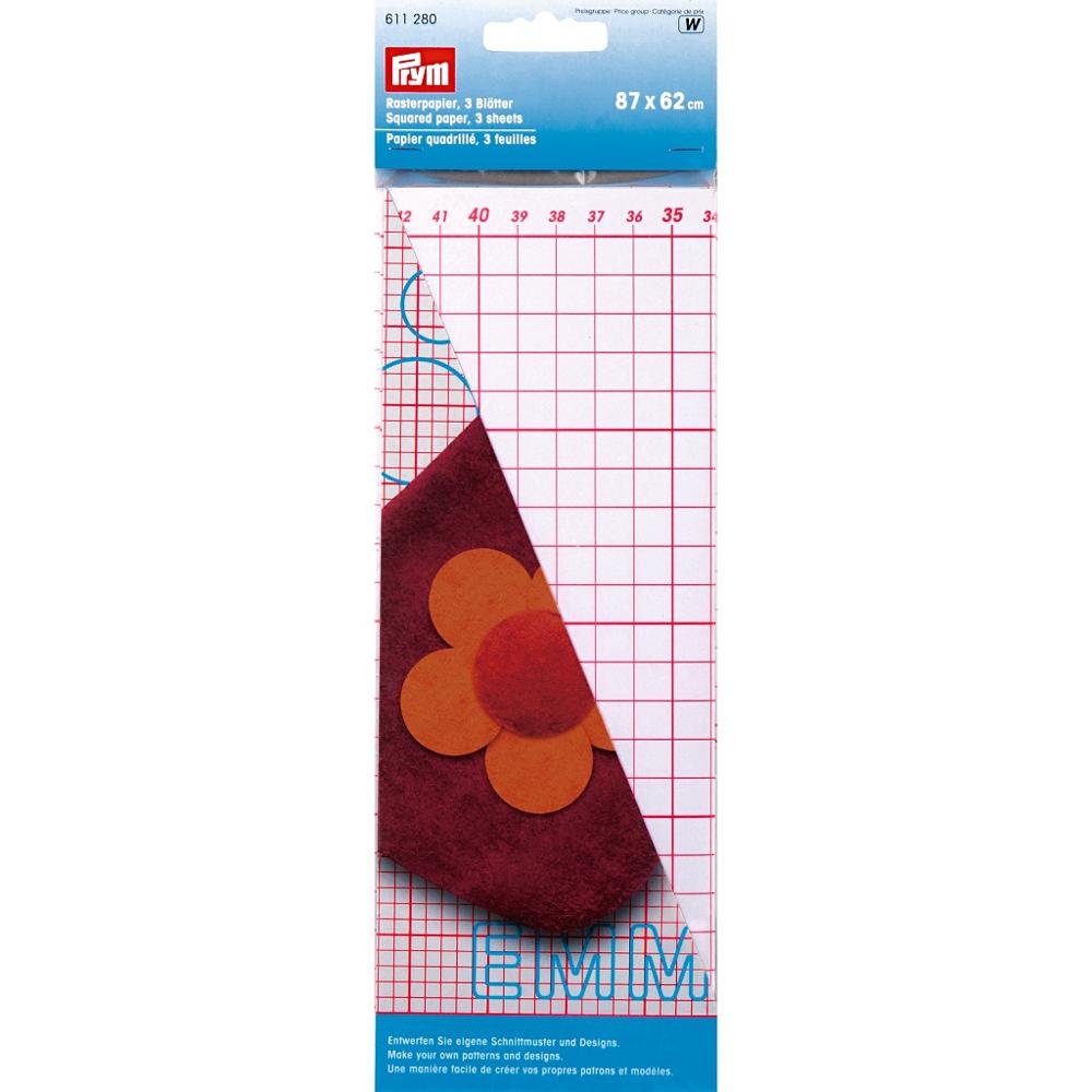 PRYM-cortador de chenilla 610475, 611280 de papel cuadrado, 87,5x62,5cm, 611331 cinta para colchas de modista de 6mm x 9m ,611361 pesos de fijación: 611280