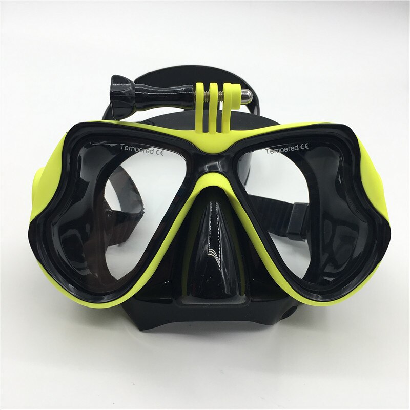 Camera Mount Duikbril Scuba Snorkel Zwemmen Duiken Accessoire Goggles Bril Onderwater Fotografie Accessoire: Yellow