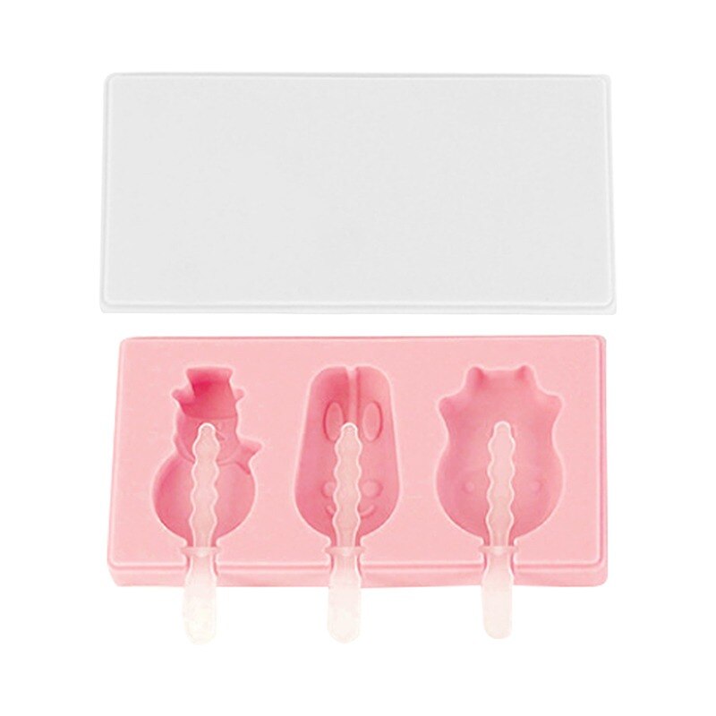 Silicone Ice Cream Mold DIY Homemade Wooden Stick Freezer Juice Forms For Ice Cream Tray Popsicle Barrel Maker Ice Cream Tools: Style A 2