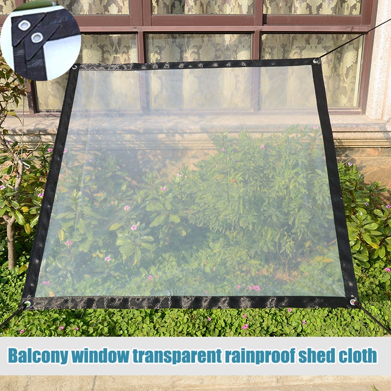 Transparante Regendicht Loods Doek Dekzeil Lichtgewicht Waterdichte Tarp Cover Tent Onderdak JS23