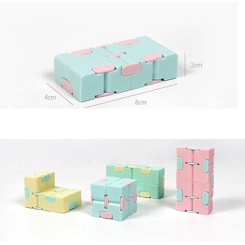 Decompressie Blauw Roze Infinity Kubus Anti-Angst Oneindige Cubes Upgrade Frosted Puzzels Speelgoed Voor Volwassenen Stress Cube Speelgoed