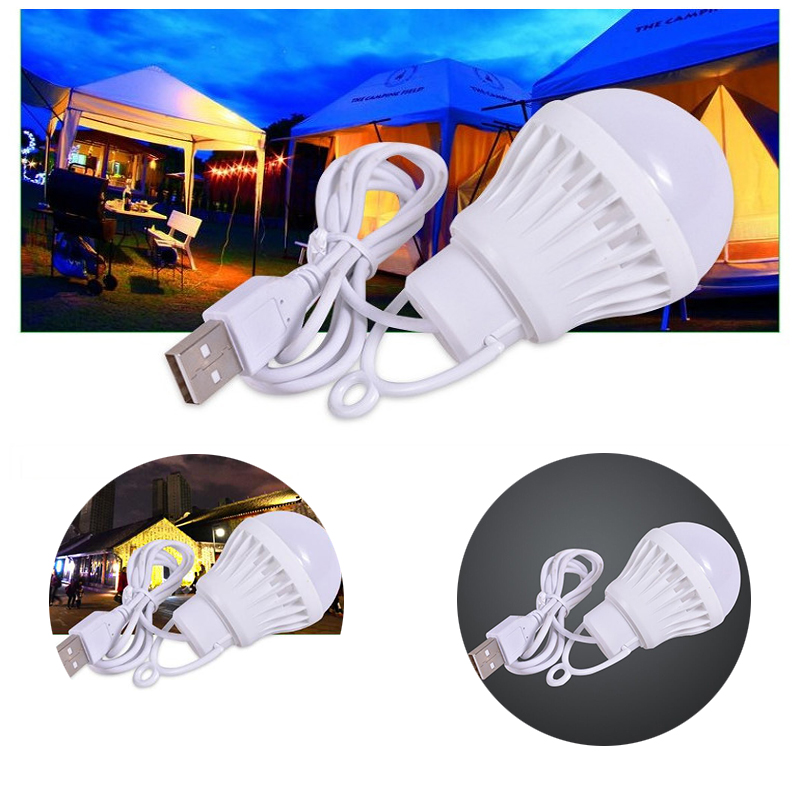 Draagbare USB LED spaarlamp lamp LED bal lampen voor outdoor notebook USB mobiele power noodverlichting lampen leeslamp