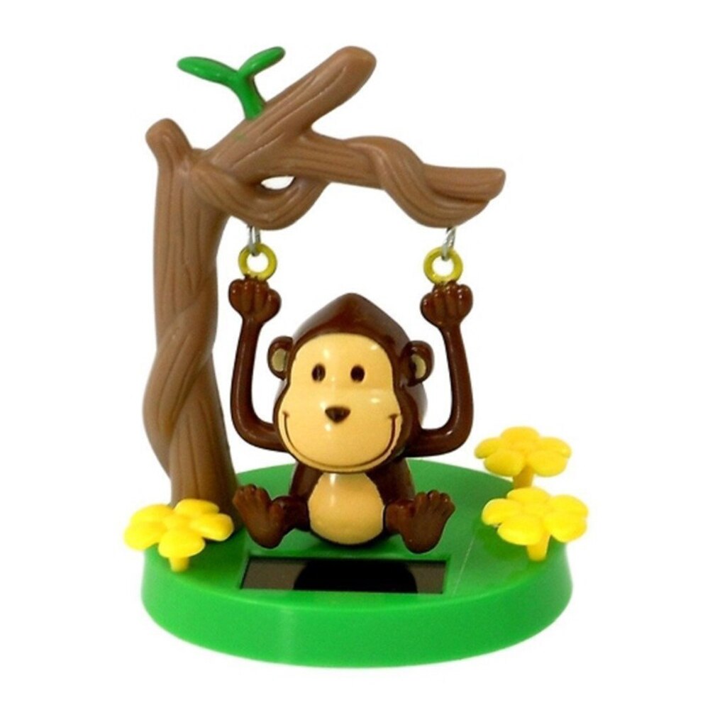 Jouet de singe animé à énergie solaire, 1 pièce, danse, Animal mignon, balançoire, accessoires de style intérieur de voiture, décoration de voiture, jouets pour enfants,