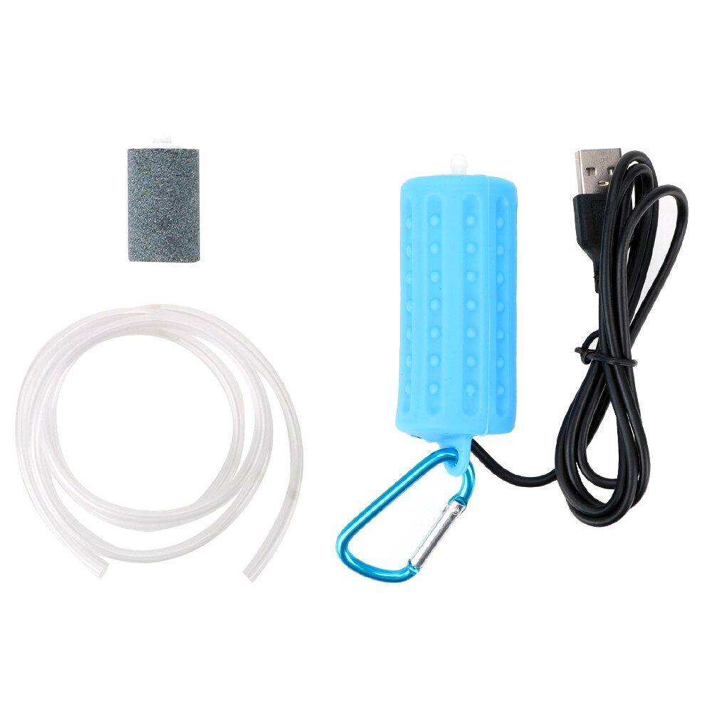 Mini usb aquarium aquarium zuurstof luchtpomp dempen energiebesparende benodigdheden aqua terrarium filter aquarium accessoires: Lichtblauw