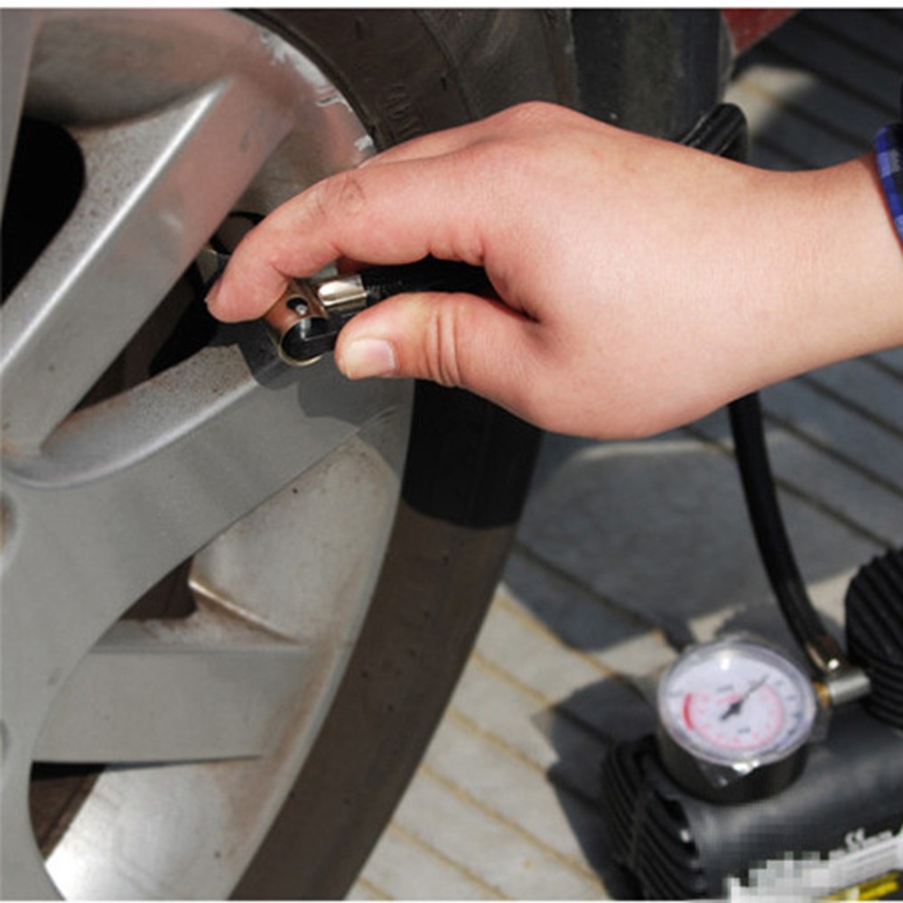 Inflatable DC 12V 300PSI Car Tire Inflator Auto Air Compressor Tire Pump with Pressure Gauge for Car Bicycle Ball Rubber Dinghy