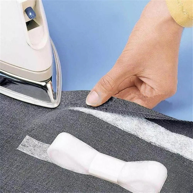 60M Wit Dubbelzijdig Niet-geweven Plakband Doek Zoom Tape Naaien Accessoire Tape Doek Kleding Kreukelzones kleding Gereedschap