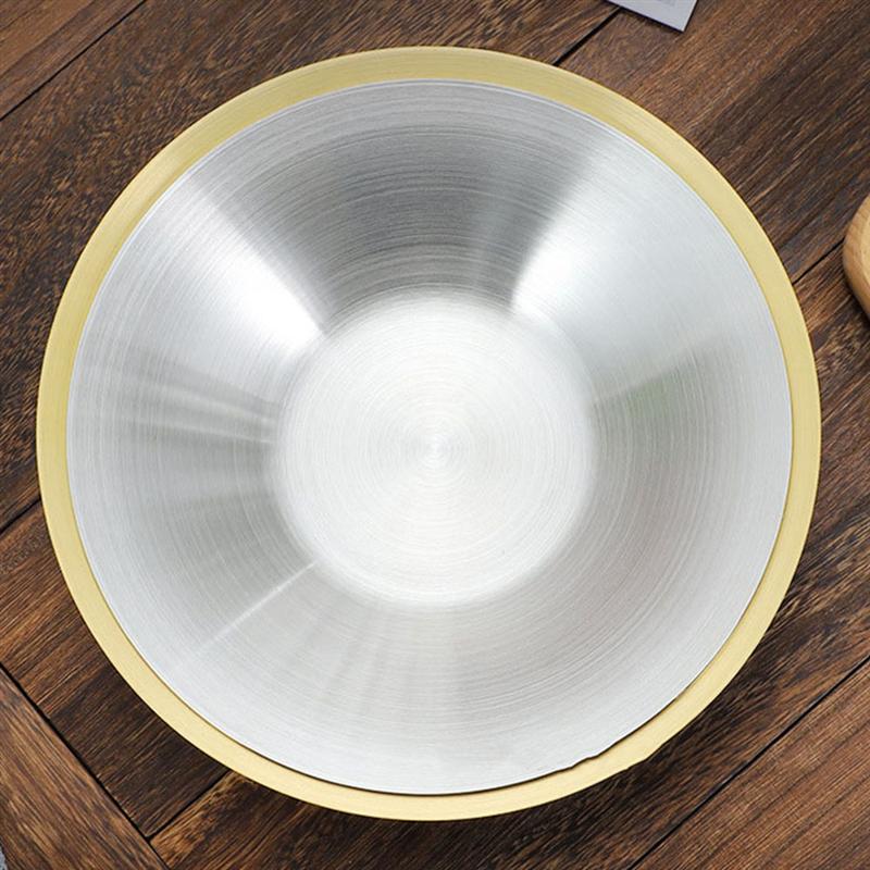 Stainless Steel Plate For Eating Stainless Steel Dish Round Dish Plate Cuisine Storage Plate Vegetable Mixed With Pasta Plate