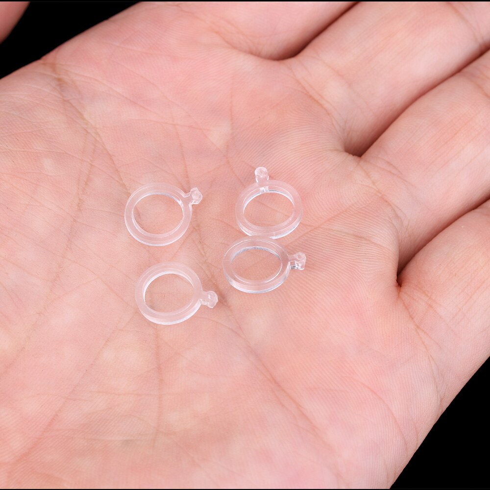 100 Pcs/lot White PE Pellet Bait Bands Transparent Elastic Stretcher Baitbands Plastic Pellet Lure Fishing Tackle