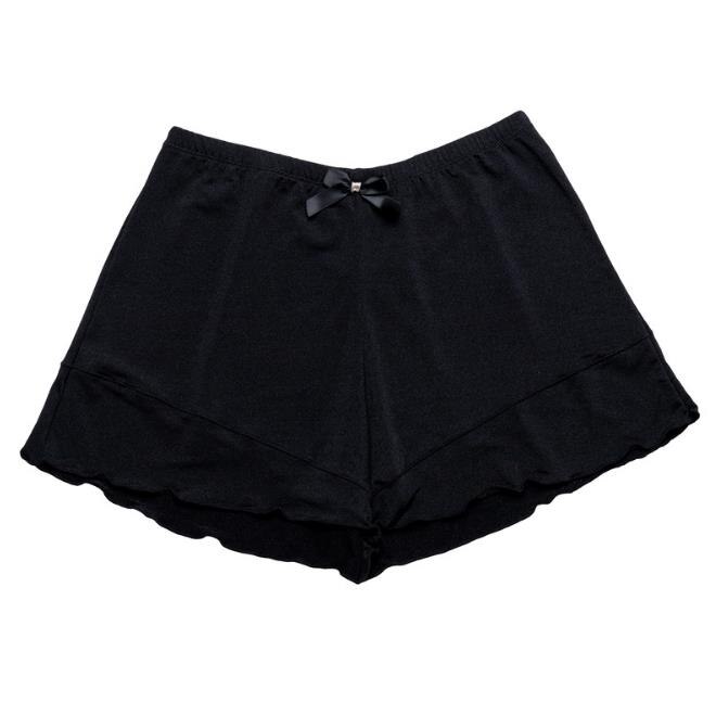 Søde sikkerhedsshorts bukser kvinder under nederdel kjole høj elasticitet sikkerheds blondebukser løse sikkerhedsshorts kvindelige shorts i stor størrelse: Sort