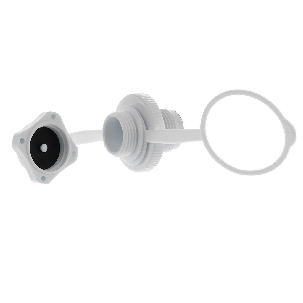 Schroef One-Way Ventiel Caps Voor Opblaasbare Boot Kajak Zwembad Vlot Kano Tender Roeiboten Vervanging Zwart/ wit: White