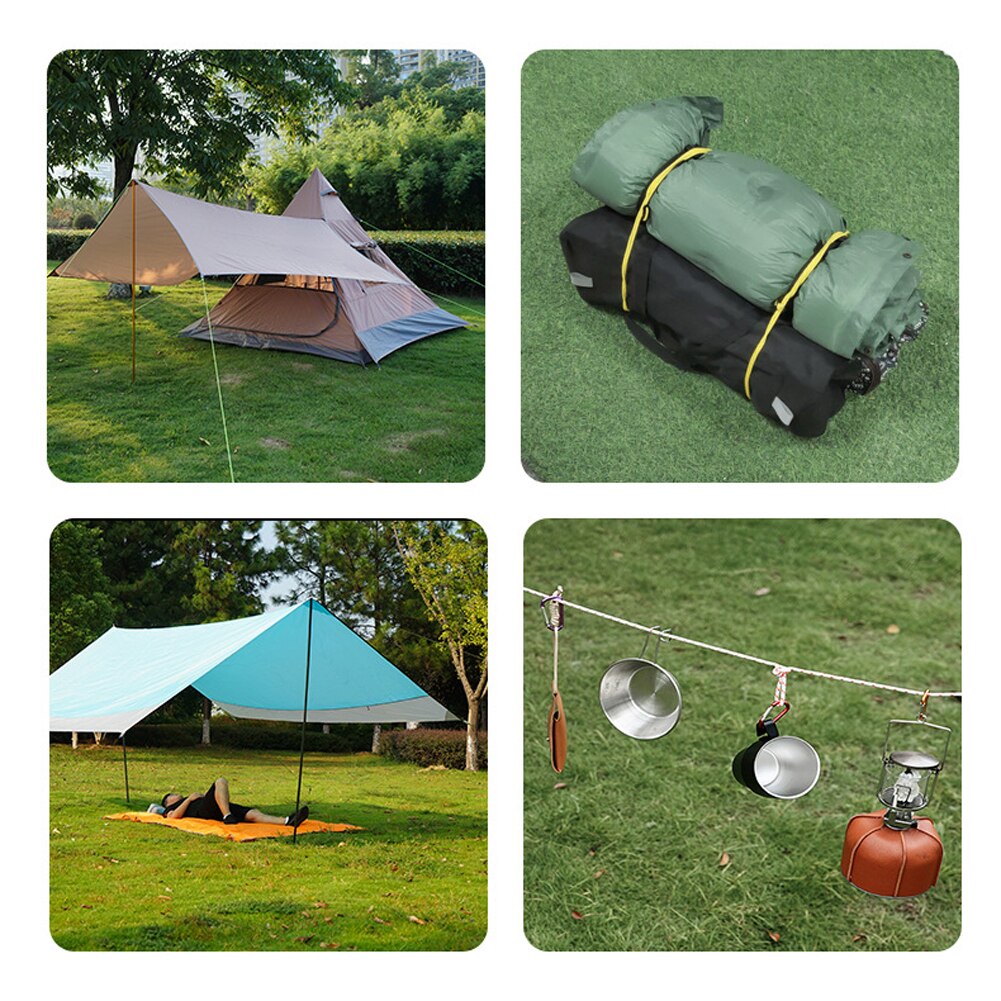 4Pcs 3.5M * 4Mm Camping Reflecterende Tent Touwen Set Trekkoord Wind Touwen Met Aluminium Gesp Outdoor wandelen Accessoires