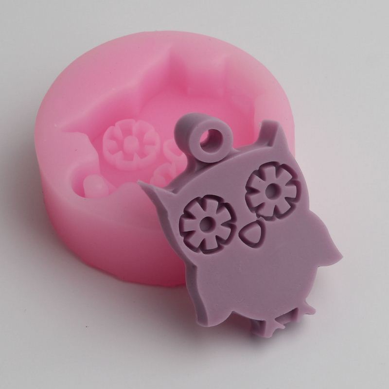 Cartoon Owl Aromatherapy Wax Silicone Mold DIY Plaster Silicone Mould For Car Pendant Gypsum Molds