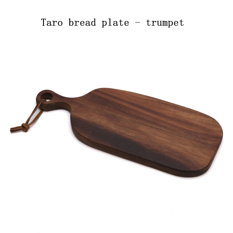 Natural Acacia wood lacquer-free wax-free solid wood home pizza plate tray wooden chopping board: Small breadboard