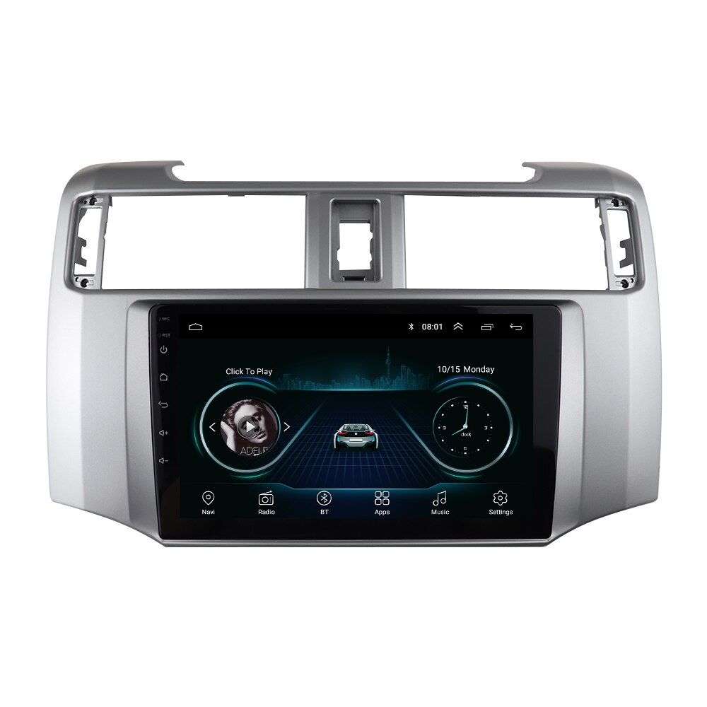 Voor Toyota 4 Runner + Autoradio Fascia Gps Navigatie Frame Stereo Gps Dvd-speler Installeren Surround Trim Panel kit Gezicht Plaat