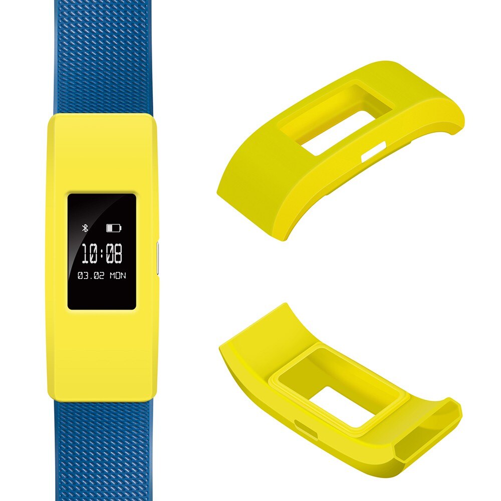 Eieuuk myk silikonhylse fitness band deksel beskyttelsesdeksel tilbehør for fitbit charge 2 smartwatch: Gul