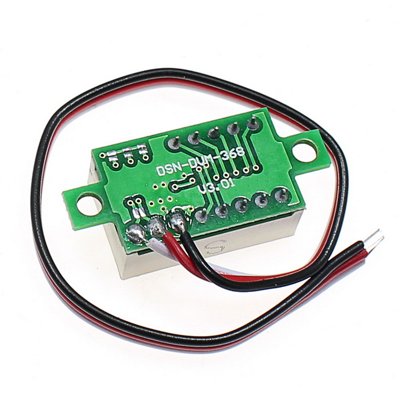 1 pièces voltmètre numérique affichage de LED Mini 2/3 fils tension mètre ampèremètre haute précision rouge/vert/bleu DC 0 V-30 V 0.36"