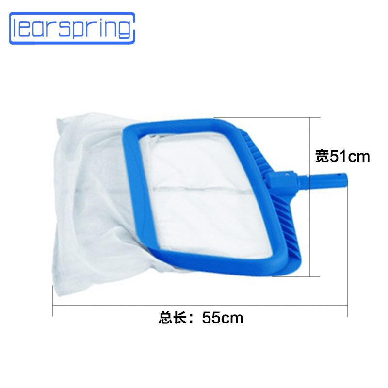 Swimming Pool Skimmer Cleaner Leaf Rake Mesh Net Fountain Pool Tool Leaf Bag Cleaning Equipment Accessories with Rod Stick: BL-9018M