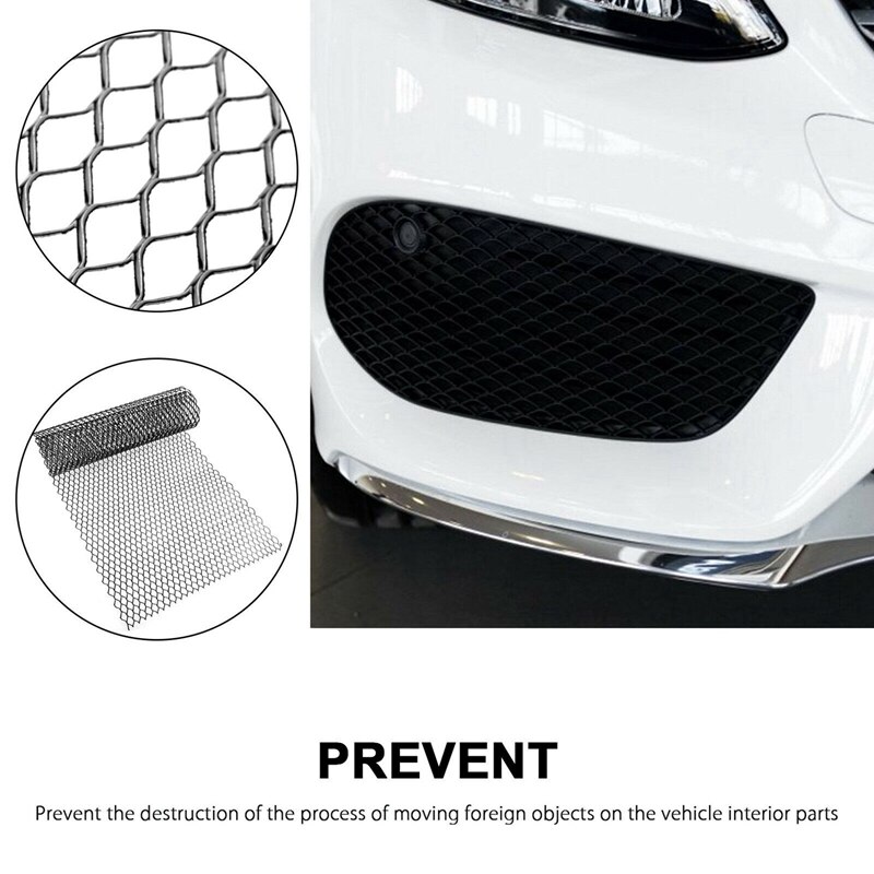 Rejilla Universal para coche de 40x13 pulgadas rejilla metálica para coche rejilla de rejilla rombal Parrilla de malla con agujeros 11X25mm