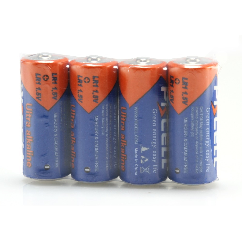 PKCELL 4 stks/pak 1.5 V N Size LR1 UM-5 910A E90 MN9100 AM5 Alkaline Enkele Gebruik Batterij