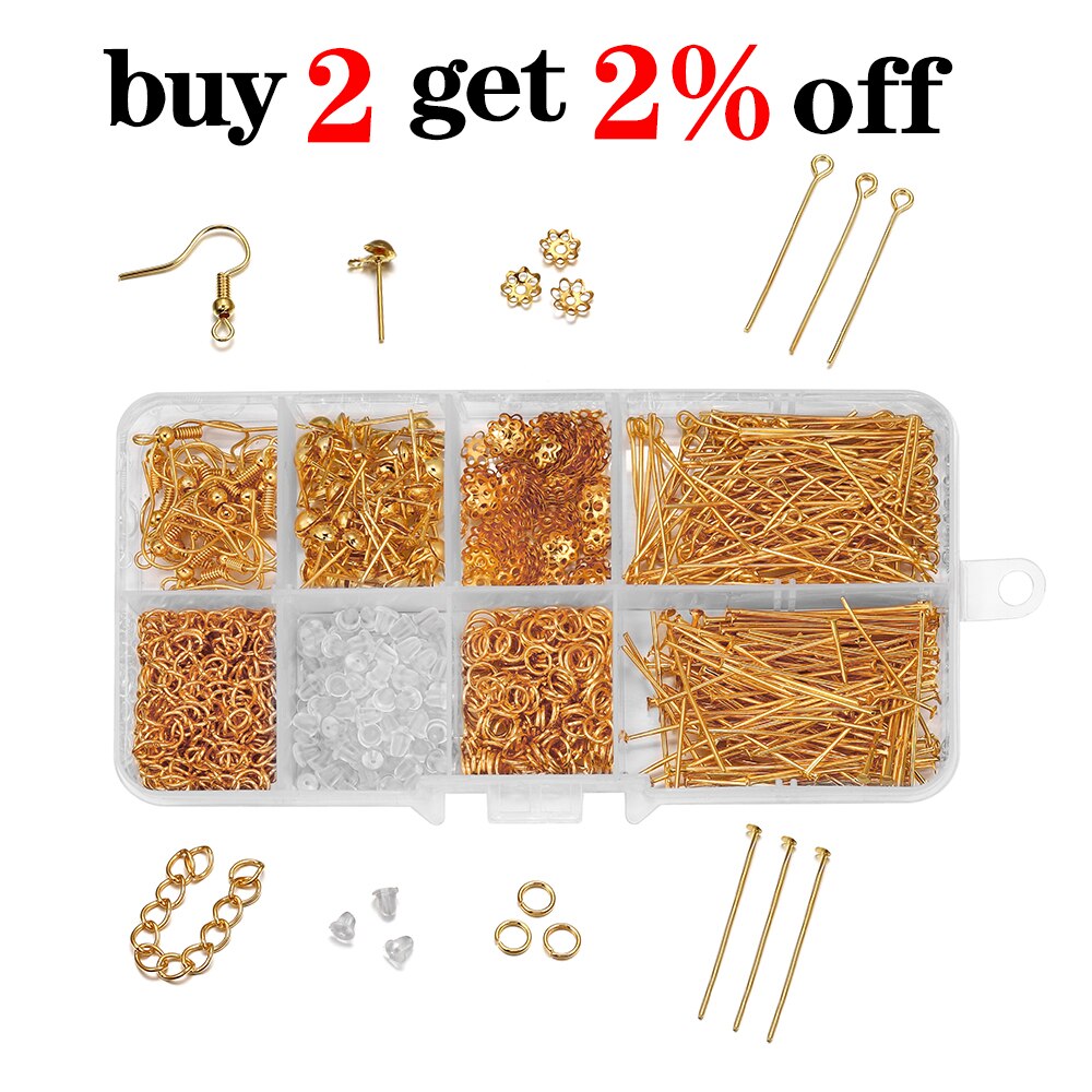 800 Stks/partij Sieraden Maken Kits Oorhaak Jump Ringen Oorbel Haak Gesp Pins Reparatie Tools Voor Diy Sieraden Maken Bevindingen set