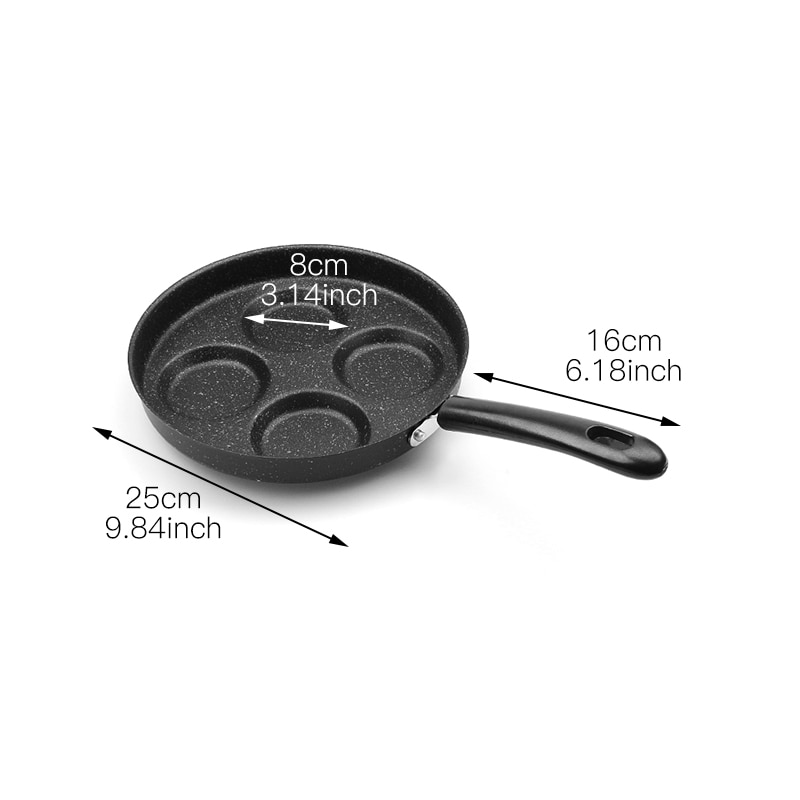 Induktionskomfur fire huls stegepande til æg pandekage bøf kogegryde non-stick morgenmad grill pande omelet gryde