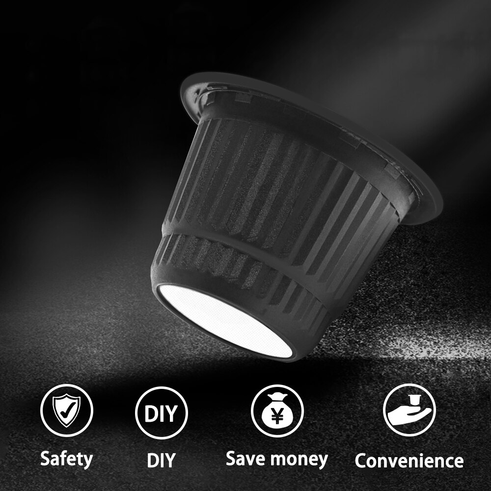 100sets Disposable Empty Coffee Capsule Cups Pods Aluminum Seals Stickers for Nespresso Machines Maker White Color