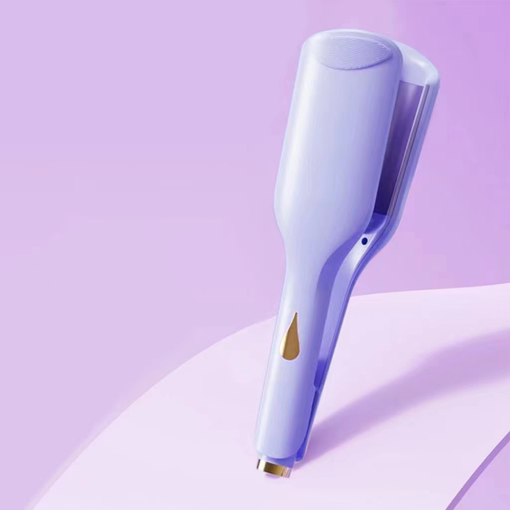 Fer à friser électrique en rouleau d'œufs à onde profonde de 36MM, outil de bouclage pour écran LCD, style longue durée, outils de baguette de styliste pour onduler français: Rouge / LES USA