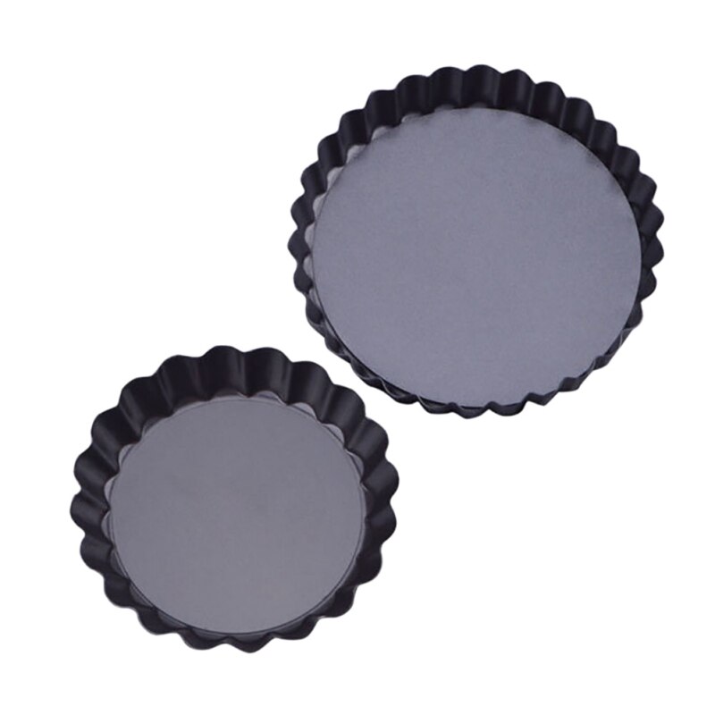 8/10/12 Inch Non-Stick Tart Pan Pie Pizza Pan Round Baking Quiche Pan Removable Loose Bottom Heavy Duty Bakeware Tools #6