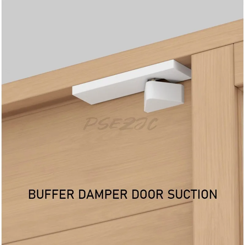 Amortiguador de puerta de aluminio, apertura de puerta externa, cierre de puerta automático, manos antipellizco, estilo moderno