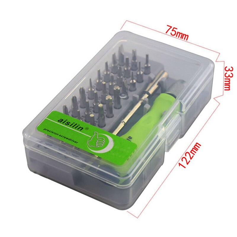 32 In 1 Precisie Verwisselbare Magnetische Schroevendraaier Set Mini Schroevendraaier Bits Reparatie Gereedschap Kit Set 7389C