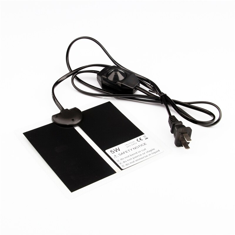 Tapete de aquecimento para répteis, para animais de estimação, controlador de temperatura ajustável, acessórios de répteis, esteira de calor de fazenda, 5-35w