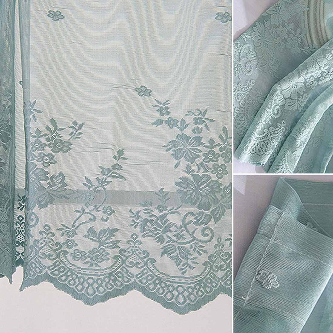 Bay Window Curtains Lace Short Curtain for Bedroom Kitchen Cabinet Dust Cover Tulle Decorative Valance Home Decor Drapes