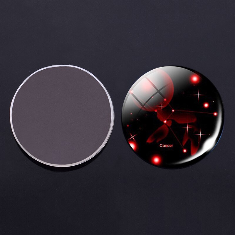 12 sterrenbeeld koelkastmagneet dierenriem glas bol rond magnetische koelkaststickers koelkastmagneet huisdecoratie: Kanker