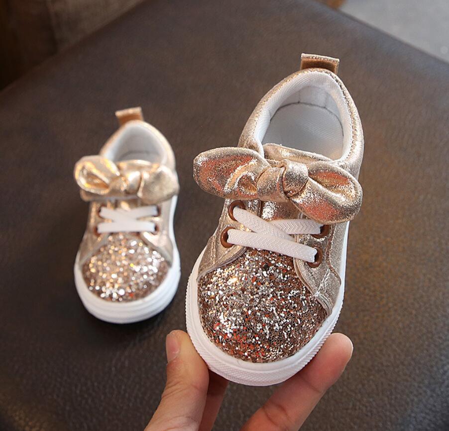 Baby Kids Schoenen Meisjes Sneakers Glitter Peuter Meisje Sneakers Zachte Bodem Met Crystal Kids Schoenen Kinderen Meisjes Bling Schoenen