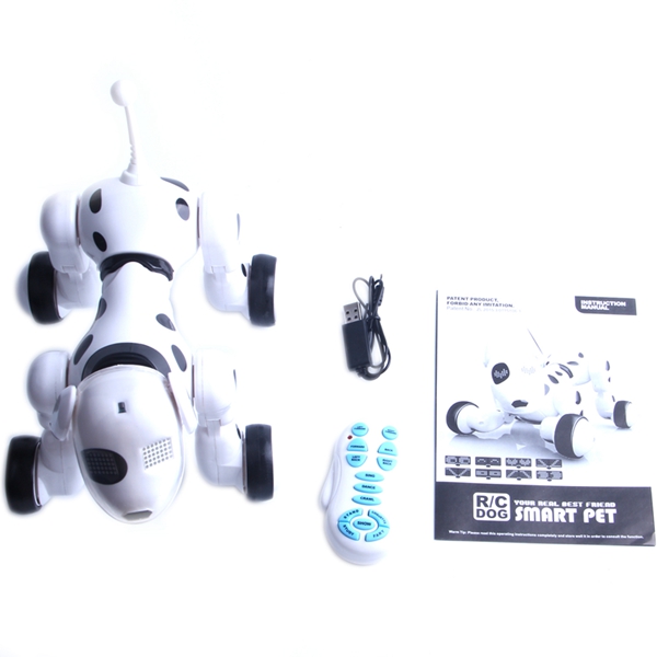 Draadloze afstandsbediening smart robot hond Wang Xing elektrische hond vroege onderwijs speelgoed voor kinderen (Wit)