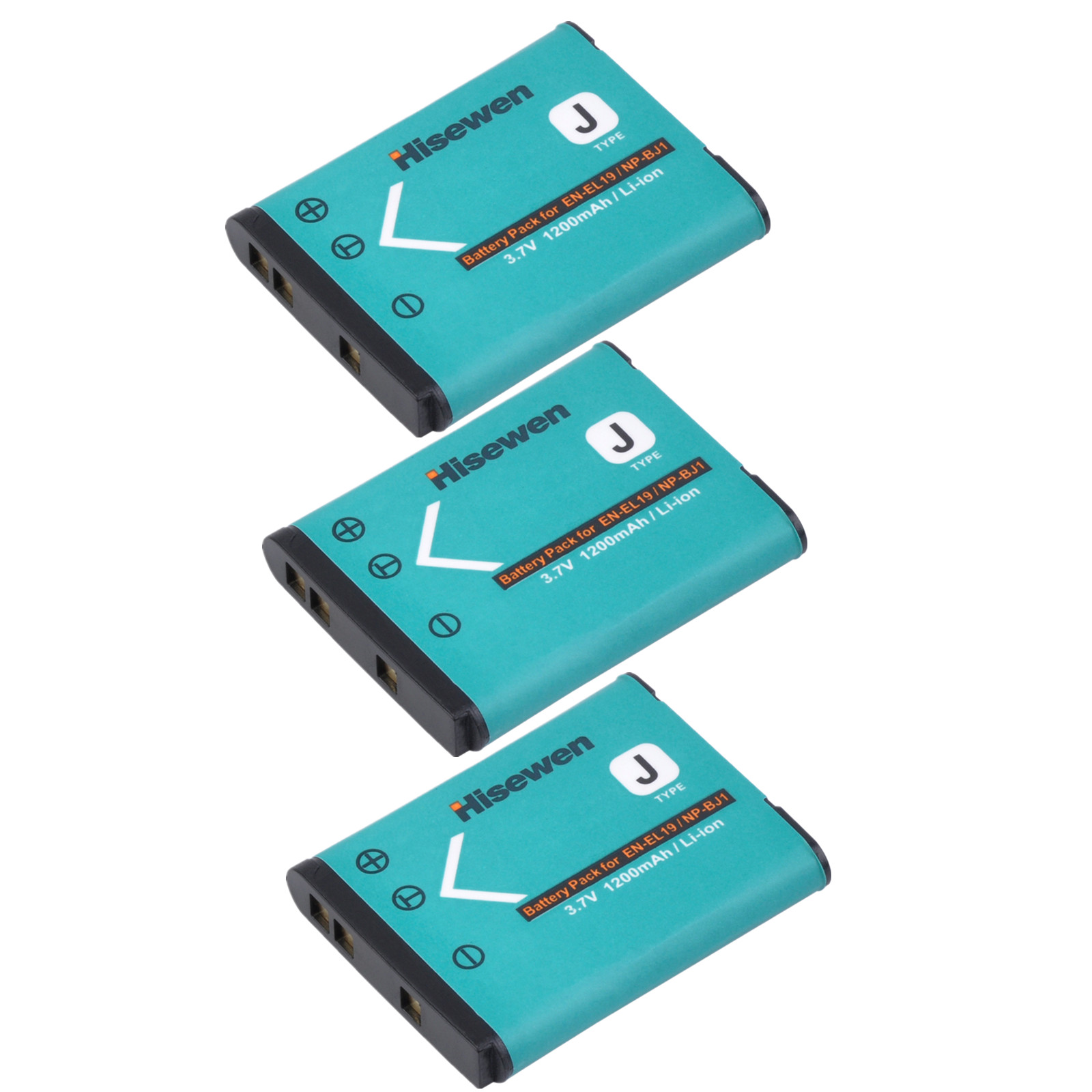 Hisewen EN-EL19 Enel19 NP-BJ1 Li-Ion Batterij + Led Dubbele Oplader Voor Nikon Coolpix S32 S33 S100 S2500 S2750 S3100 S3200 S3300 S3400: green