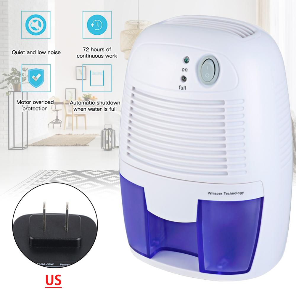 Home Dehumidifier Semiconductor Mini Moisture Absorber Air Dryer Desiccant 500ML Water Tank for Cabinet Office Kitchen Bedroom: Version US